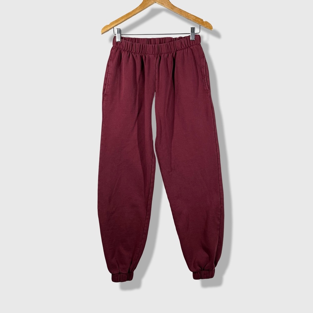 J. Galt Sweatpants Women One Size Burgundy Loungewear Athleisure Streetwear